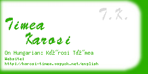 timea karosi business card